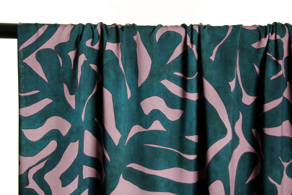 viscose oudroze en groen - Atelier Jupe